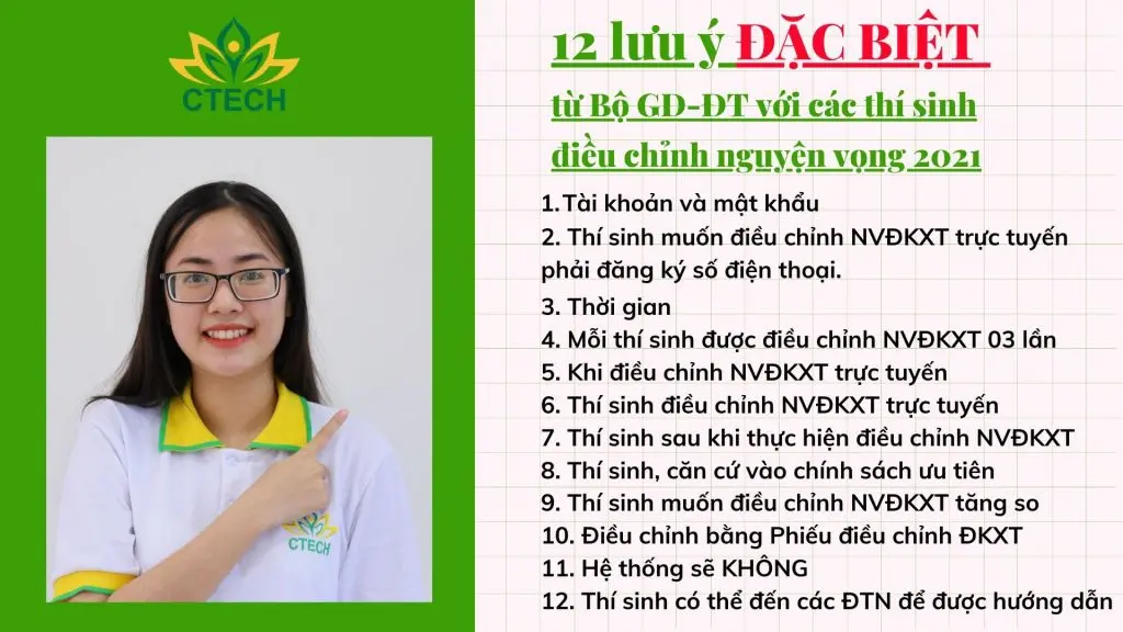 12 lưu ý đặc biệt từ Bộ GD&ĐT với các thí sinh điều chỉnh nguyện vọng 2021