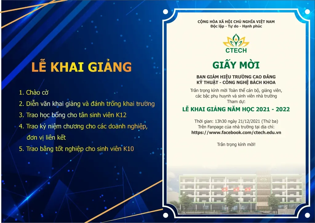 Kế hoạch tổ chức Lễ Khai giảng năm học 2021-2022